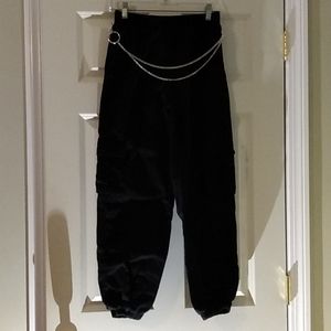 FOREVER 21 Twill Wallet Chain Cargo Joggers - Worn only once - Black - S